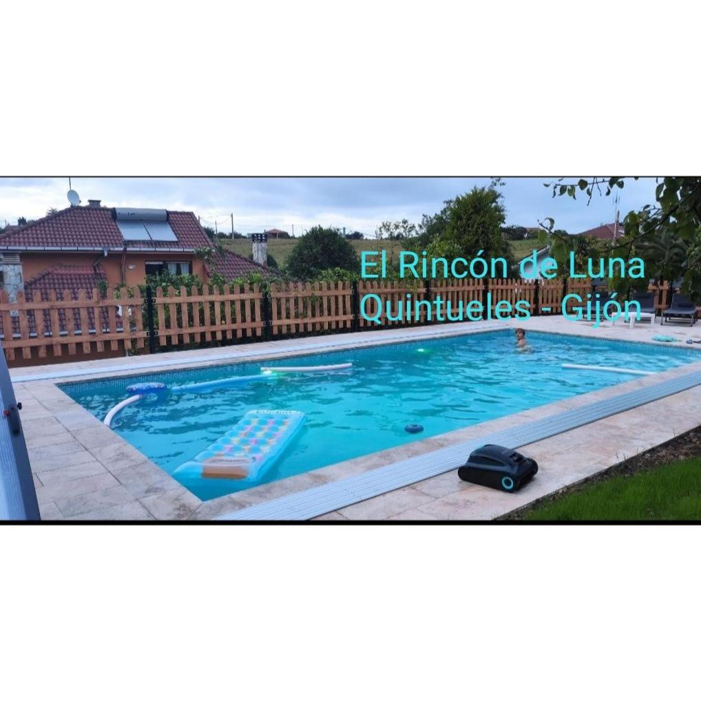 Piscina Climatizada - Todo El Ano- Playa De La Nora-Chimenea- Barbacoa Villa Quintueles Luaran gambar